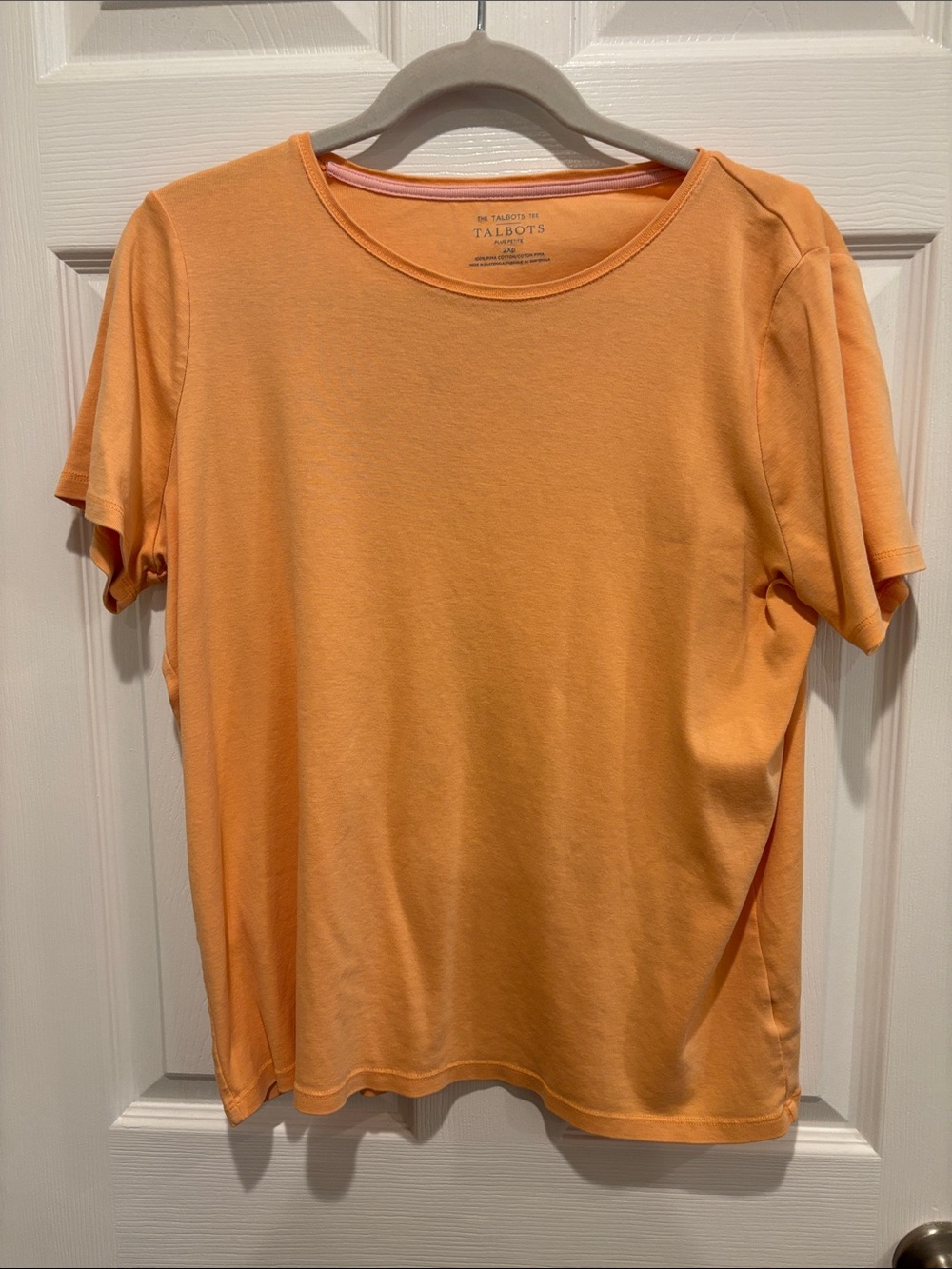 Talbots Peach-Orange Short Sleeve Crewneck Tee